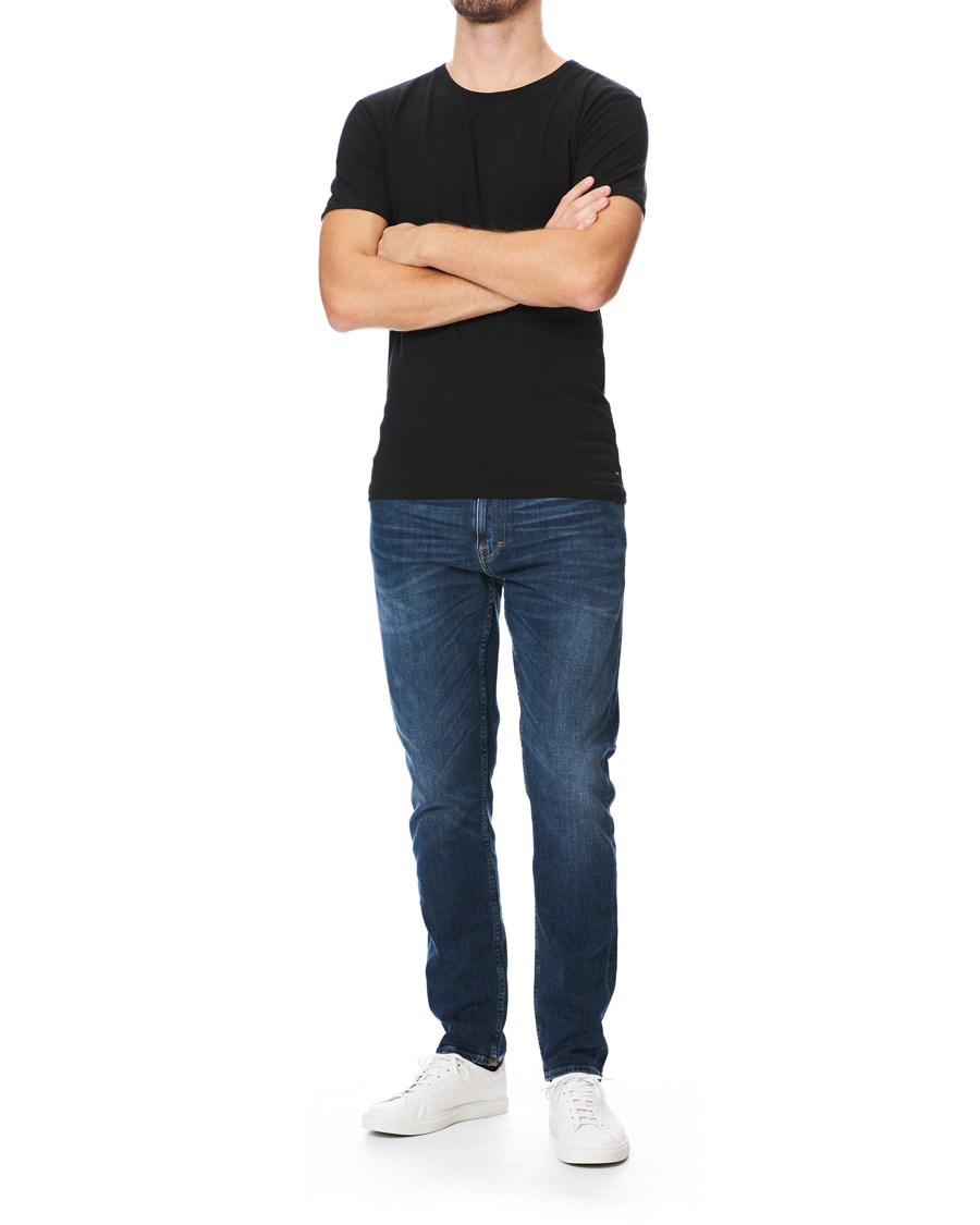 Herre | T-Shirts | Tommy Hilfiger | 3-Pack Cotton Strech Crew Neck Tee Black