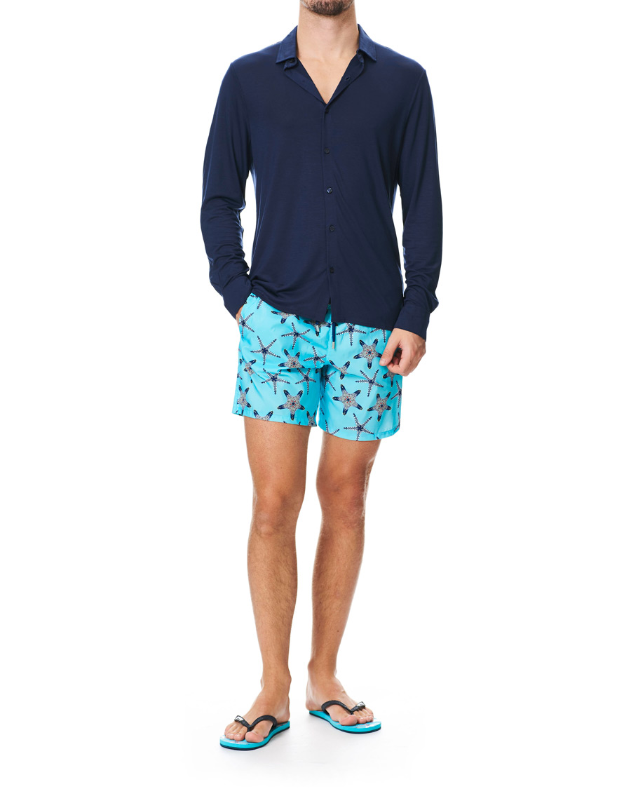 Herre | Badeshorts | Vilebrequin | Mahina Swim Shorts Bleu Lazuli