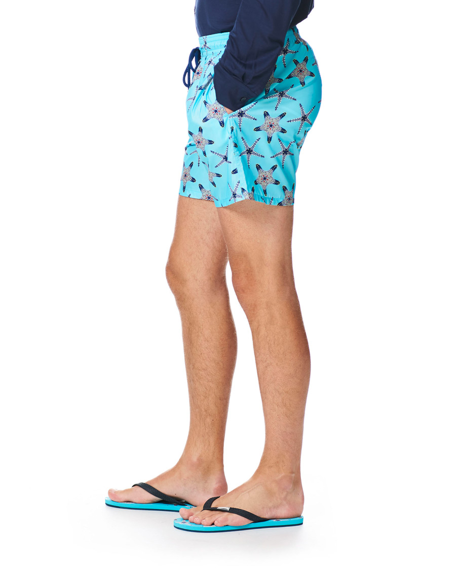 Herre | Badeshorts | Vilebrequin | Mahina Swim Shorts Bleu Lazuli
