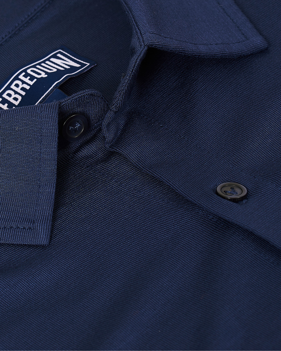 Herre | Skjorter | Vilebrequin | Calandre Jersey Tencel Shirt Navy
