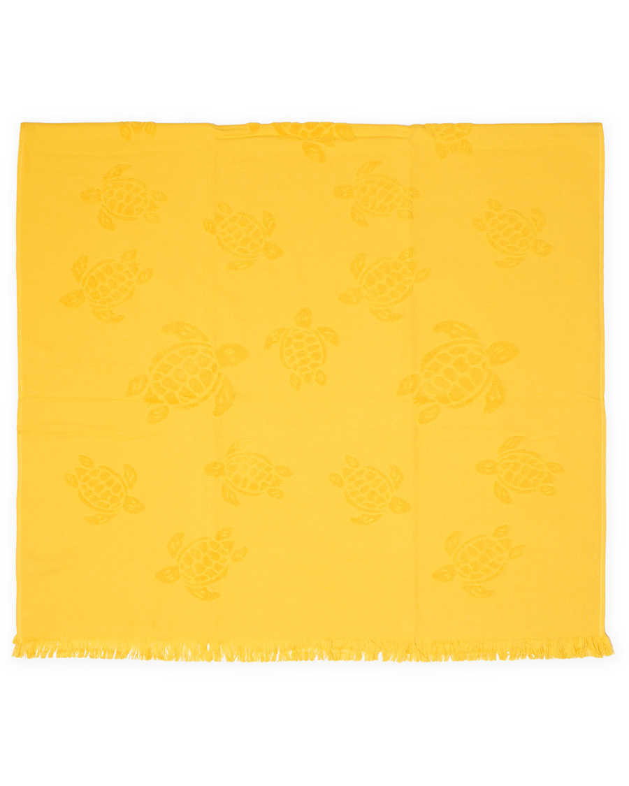 Herre | Vilebrequin Turtle Jacquard Beach Towel Yellow | Vilebrequin | Turtle Jacquard Beach Towel Yellow