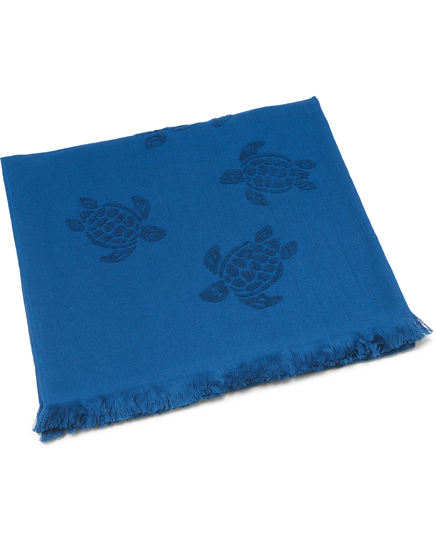 Herre | Vilebrequin Turtle Jacquard Beach Towel Blue | Vilebrequin | Turtle Jacquard Beach Towel Blue