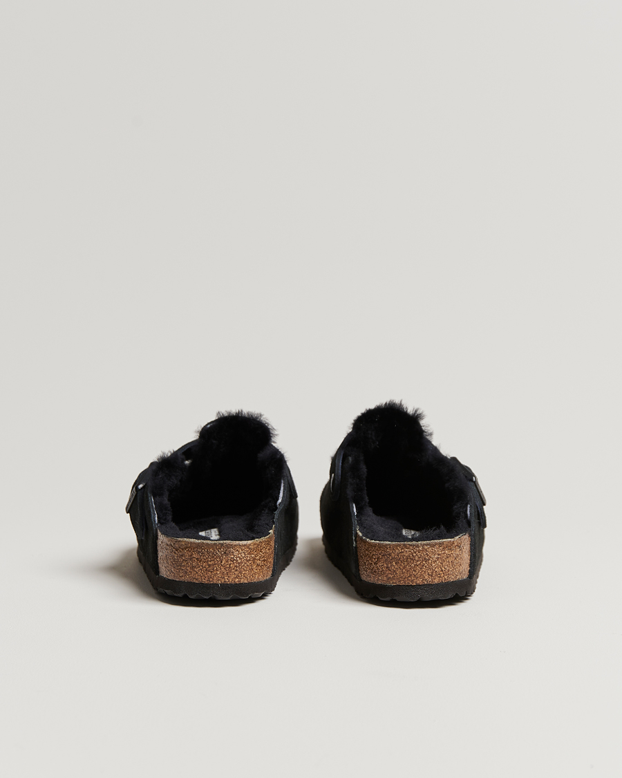 Herre | Sandaler og tøfler | BIRKENSTOCK | Boston Shearling Black Suede