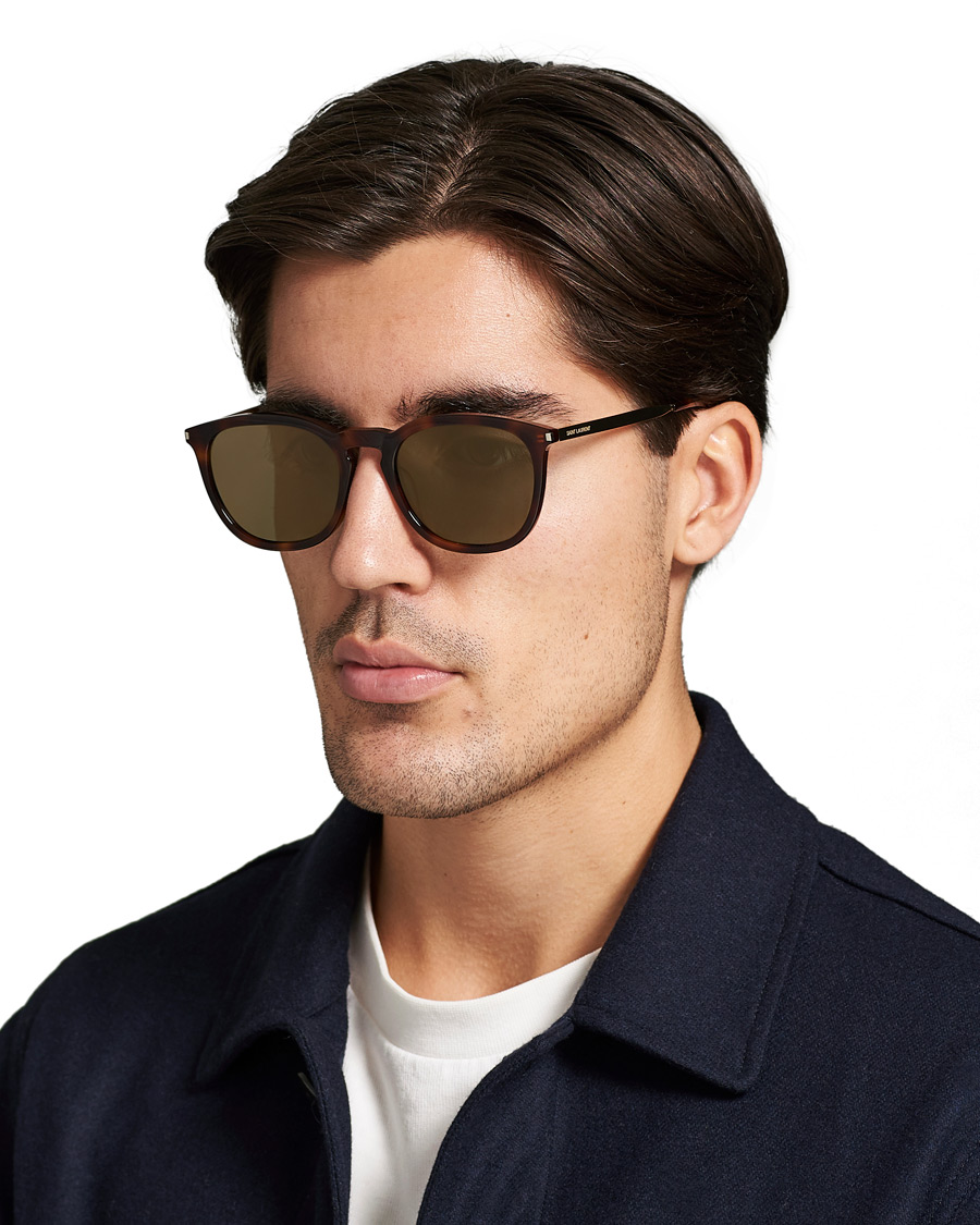 Herre | Saint Laurent SL 360 Sunglasses Havana/Green | Saint Laurent | SL 360 Sunglasses Havana/Green