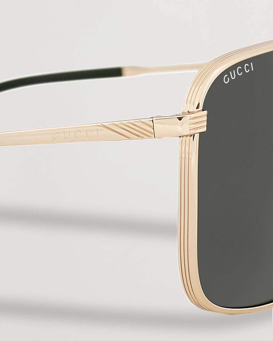 Herre | GUCCI GG8040S Sunglasses Gold/Green | Gucci | GG8040S Sunglasses Gold/Green