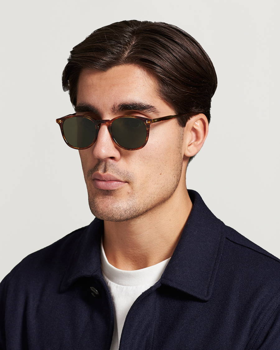 Herre | Buede solbriller | Garrett Leight | Kinney 49 Sunglasses Chestnut