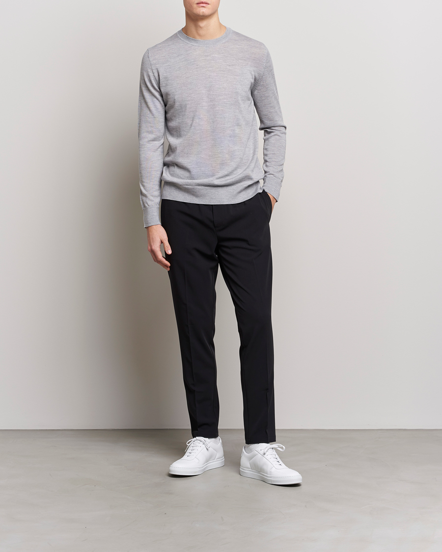 Herre | Gensere | Samsøe Samsøe | Flemming Superfine Merino Wool Crew Neck Grey Melange