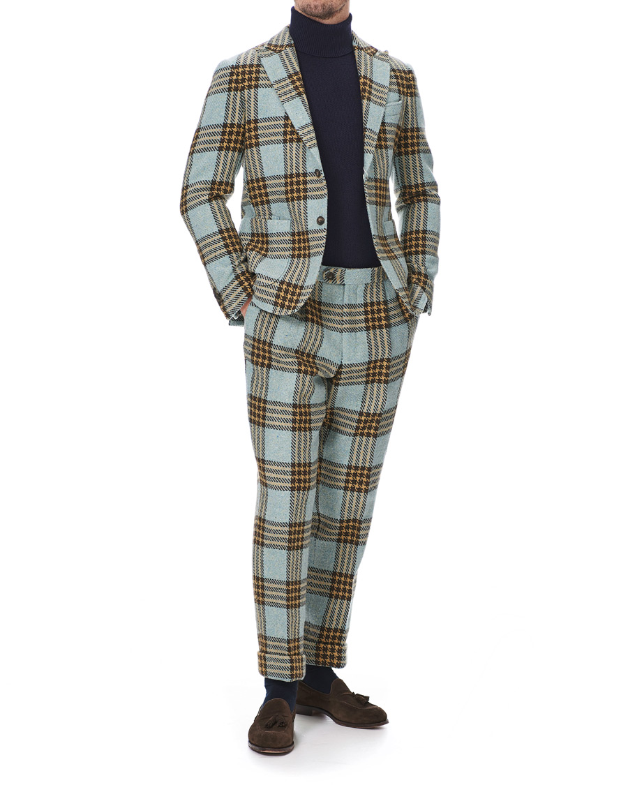 Herre | Bukser | GANT | Luke Edward Hall Check Trousers Hamptons Blue