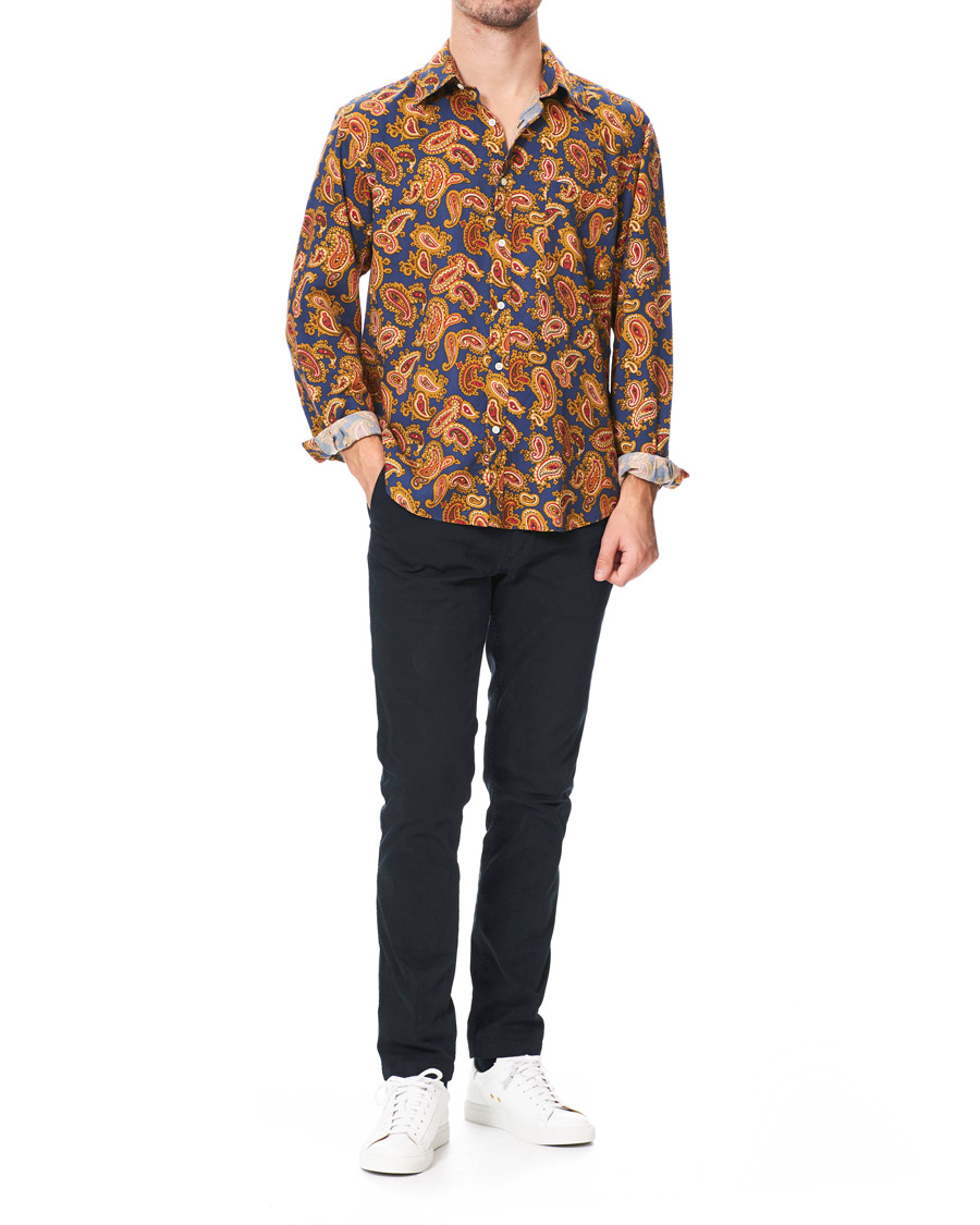 Herre | Skjorter | GANT | Luke Edward Hall Town Paisley Shirt College Blue