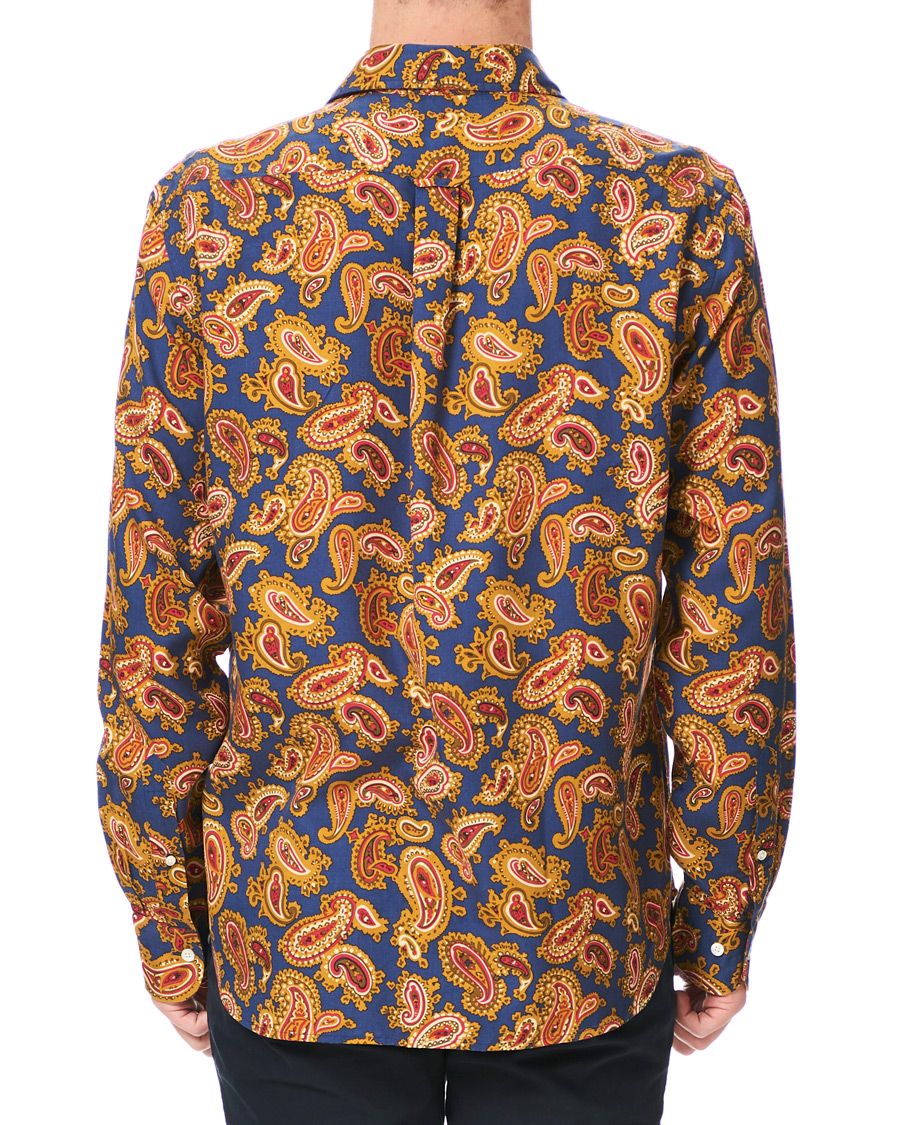 Herre | Skjorter | GANT | Luke Edward Hall Town Paisley Shirt College Blue
