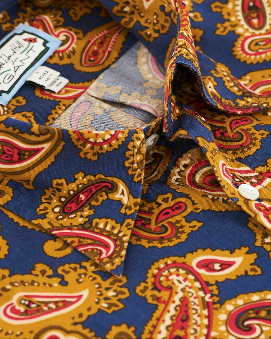 Herre | Skjorter | GANT | Luke Edward Hall Town Paisley Shirt College Blue