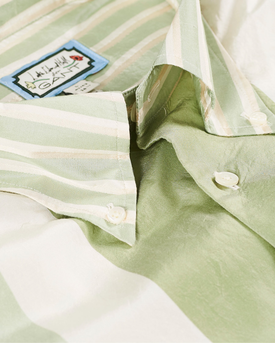 Herre | Skjorter | GANT | Luke Edward Hall Silk Stripe Shirt Pepermint