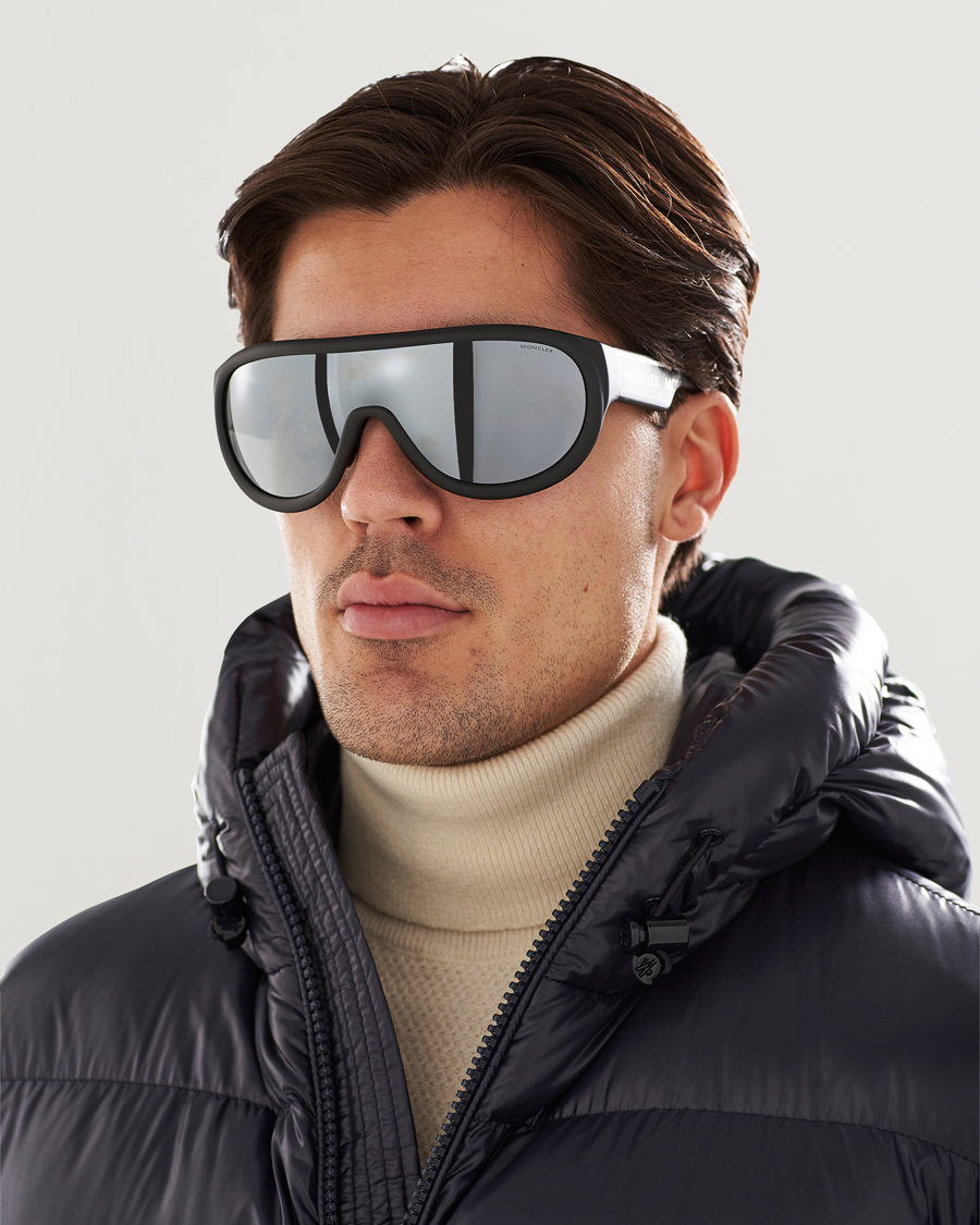 Herre | Skibriller | Moncler Lunettes | ML0106 Sunglasses Matte Black