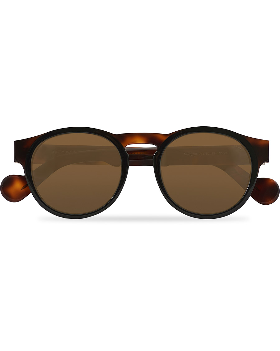 Herre | Moncler Lunettes ML0099 Sunglasses Black/Havana | Moncler Lunettes | ML0099 Sunglasses Black/Havana