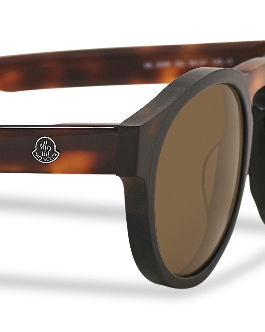 Herre | Moncler Lunettes ML0099 Sunglasses Black/Havana | Moncler Lunettes | ML0099 Sunglasses Black/Havana