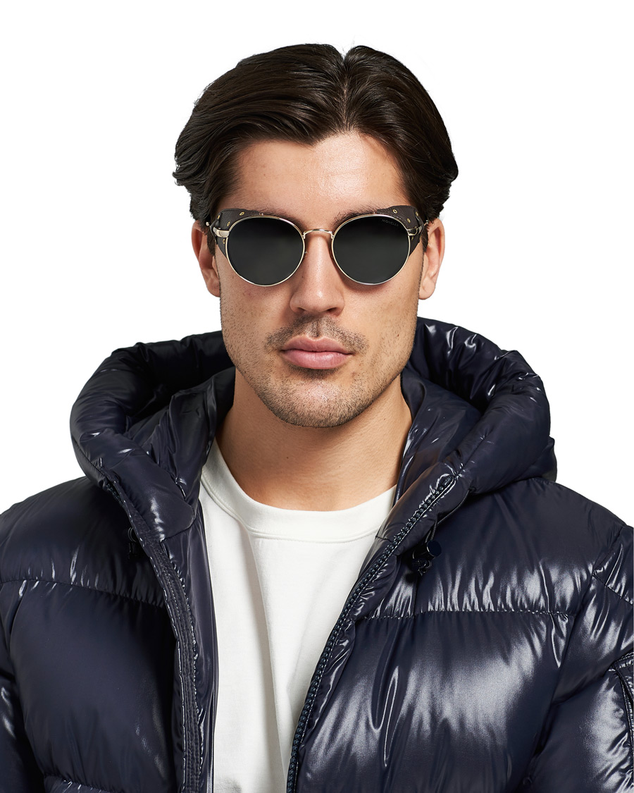 Herre | Moncler Lunettes Blazon Polarized Sunglasses Gold/Brown | Moncler Lunettes | Blazon Polarized Sunglasses Gold/Brown