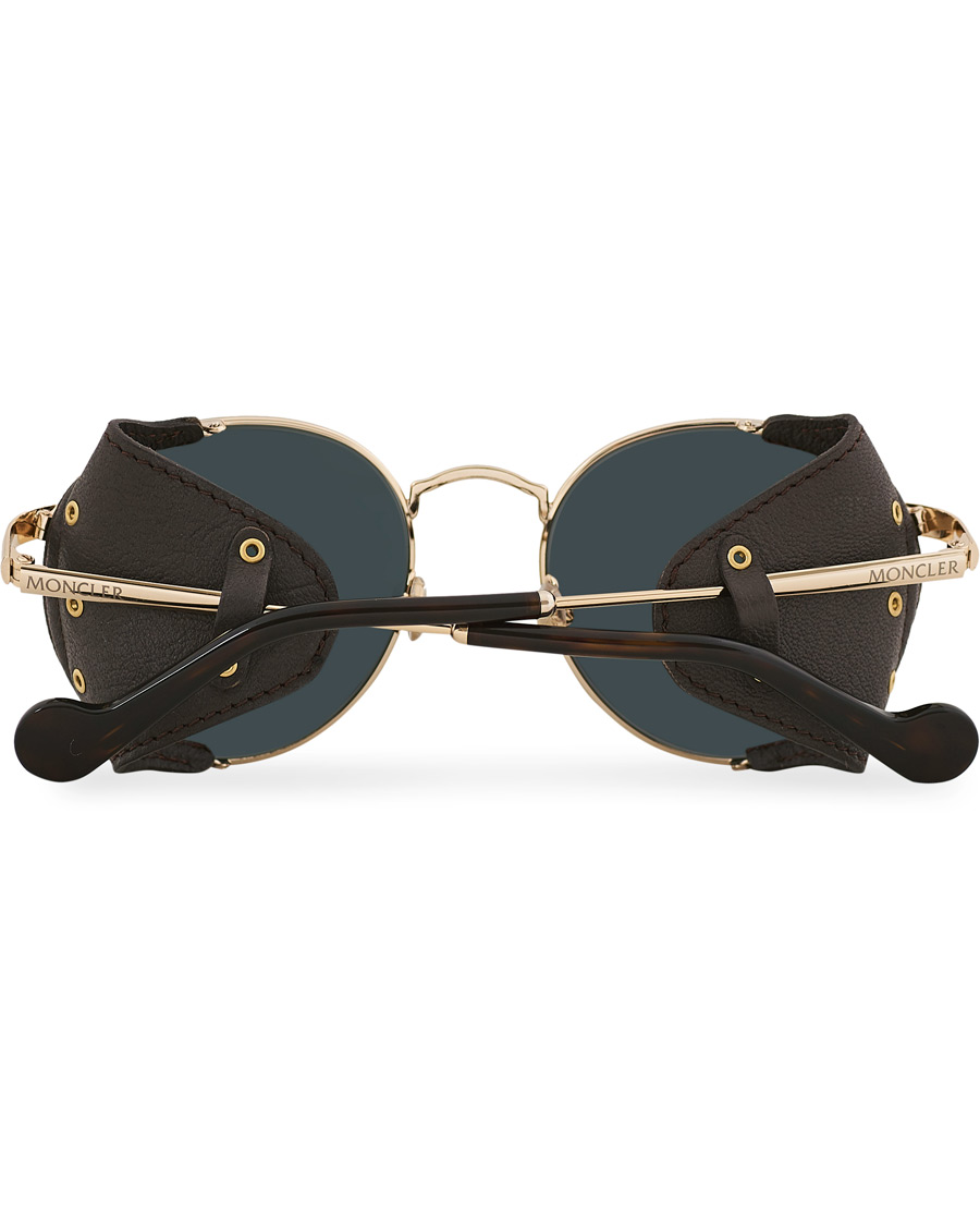 Herre | Moncler Lunettes Blazon Polarized Sunglasses Gold/Brown | Moncler Lunettes | Blazon Polarized Sunglasses Gold/Brown
