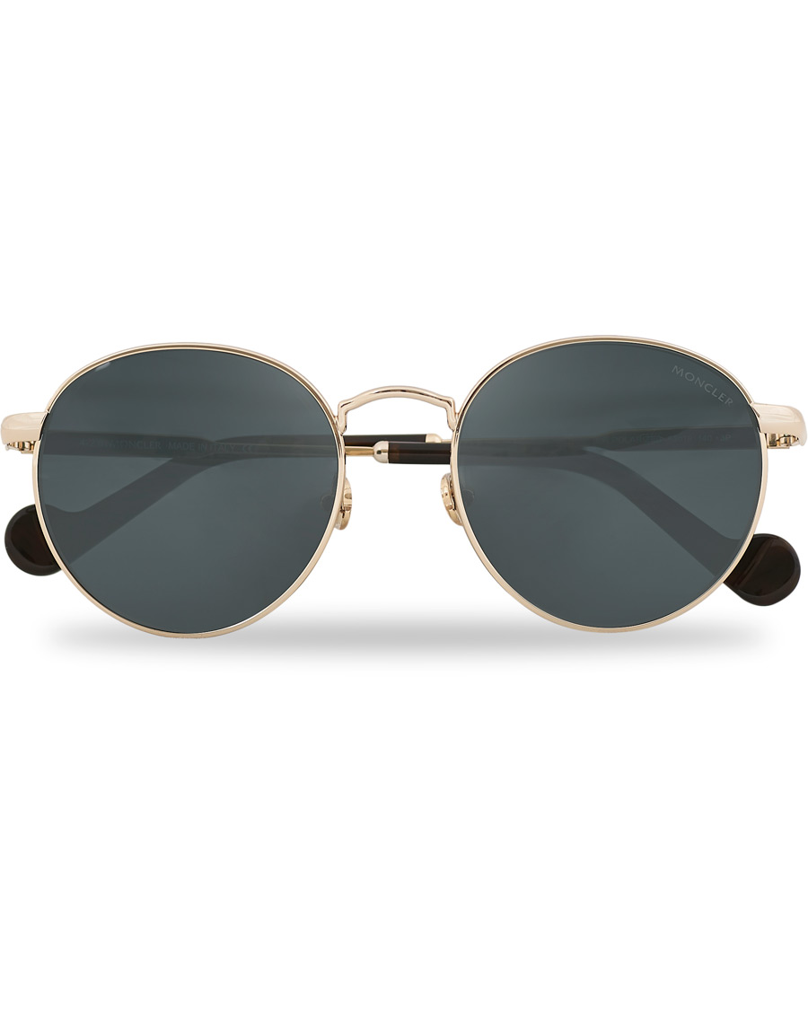 Herre | Moncler Lunettes Blazon Polarized Sunglasses Gold/Brown | Moncler Lunettes | Blazon Polarized Sunglasses Gold/Brown