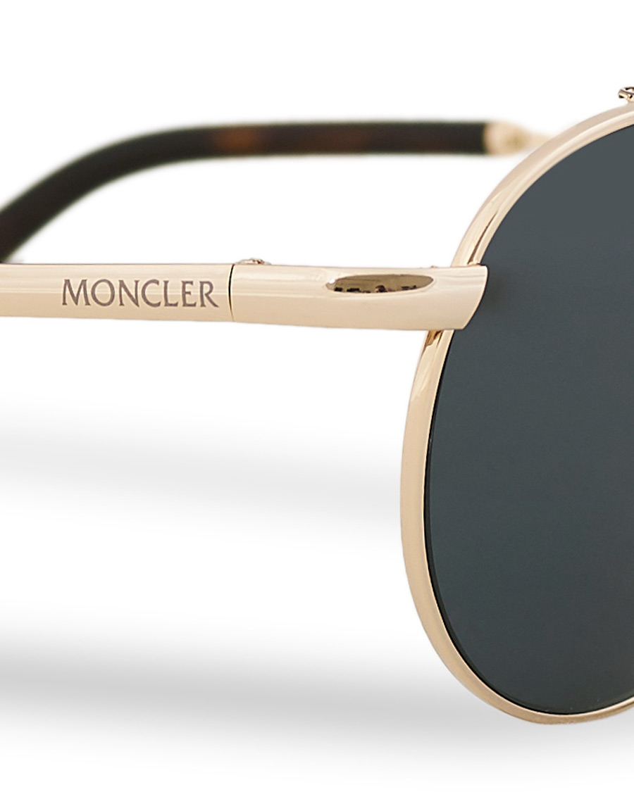 Herre | Moncler Lunettes Blazon Polarized Sunglasses Gold/Brown | Moncler Lunettes | Blazon Polarized Sunglasses Gold/Brown
