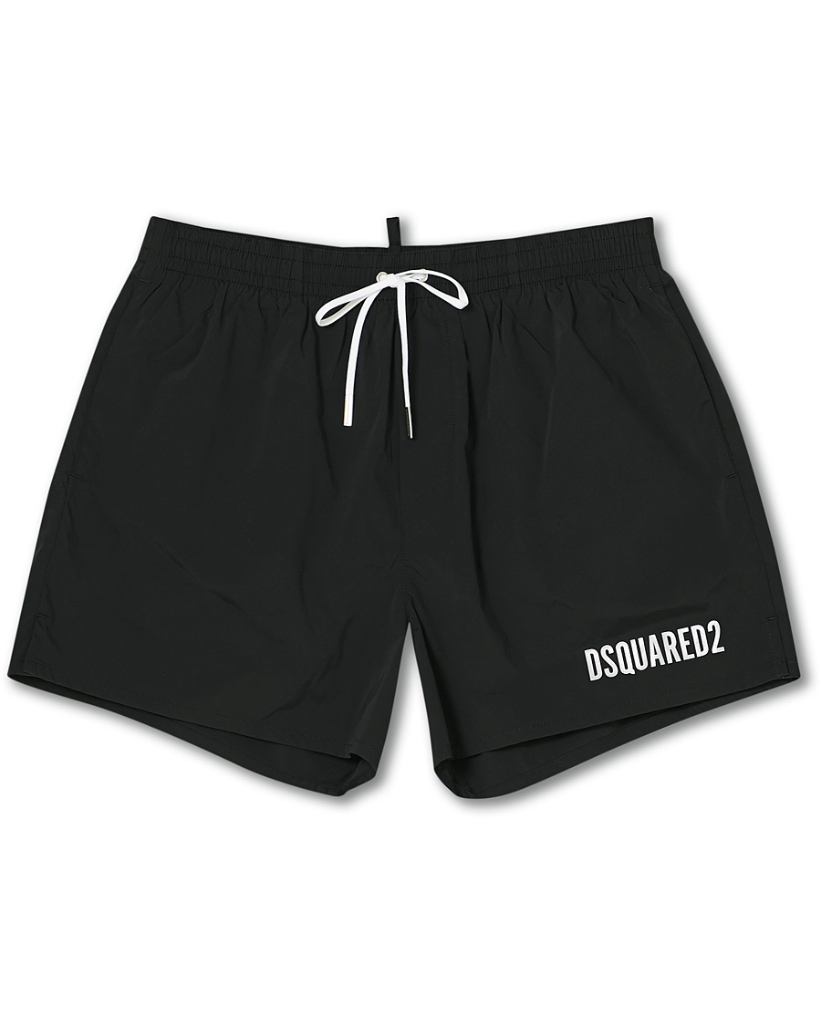 Herre | Badeshorts | Dsquared2 | Icon Boxer Mid Swimshorts Black/Silver