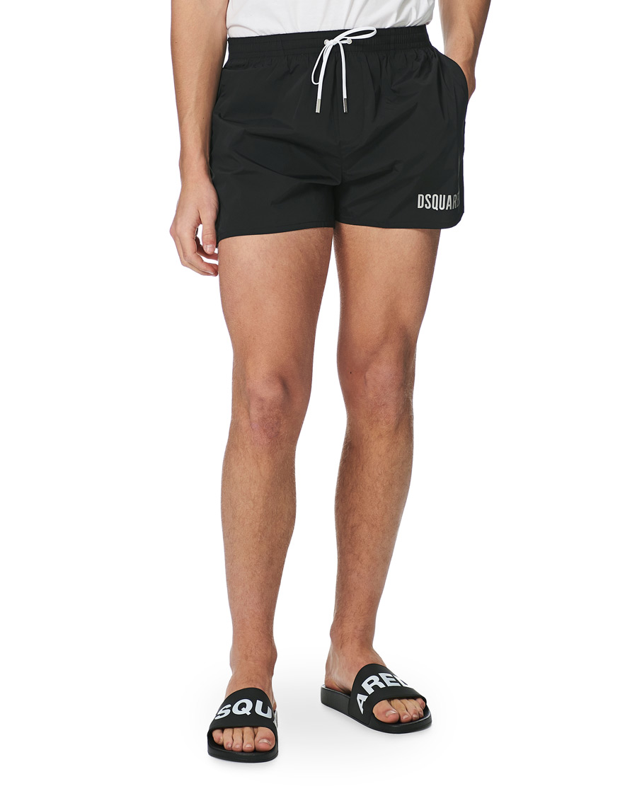 Herre | Badeshorts | Dsquared2 | Icon Boxer Mid Swimshorts Black/Silver