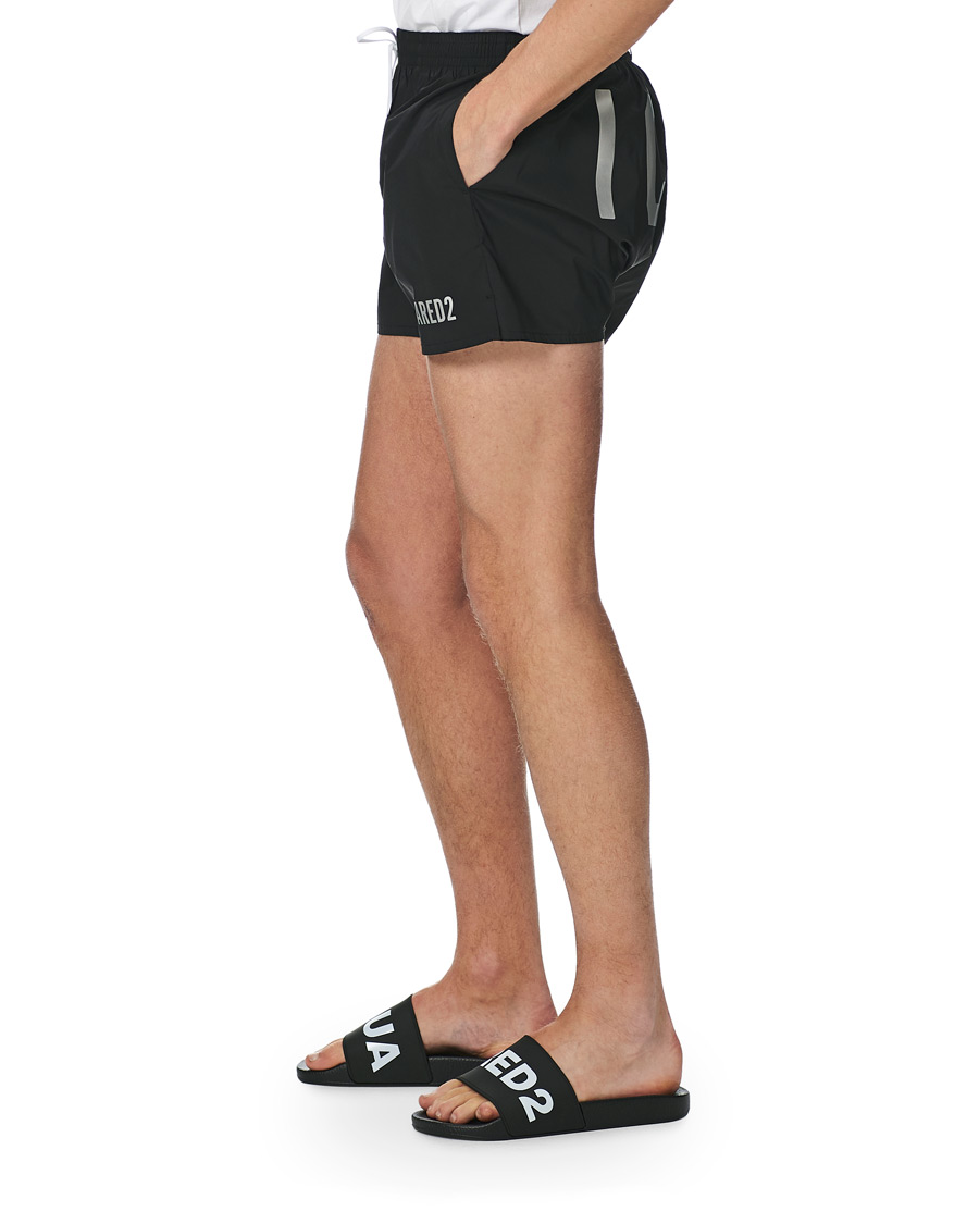 Herre | Badeshorts | Dsquared2 | Icon Boxer Mid Swimshorts Black/Silver