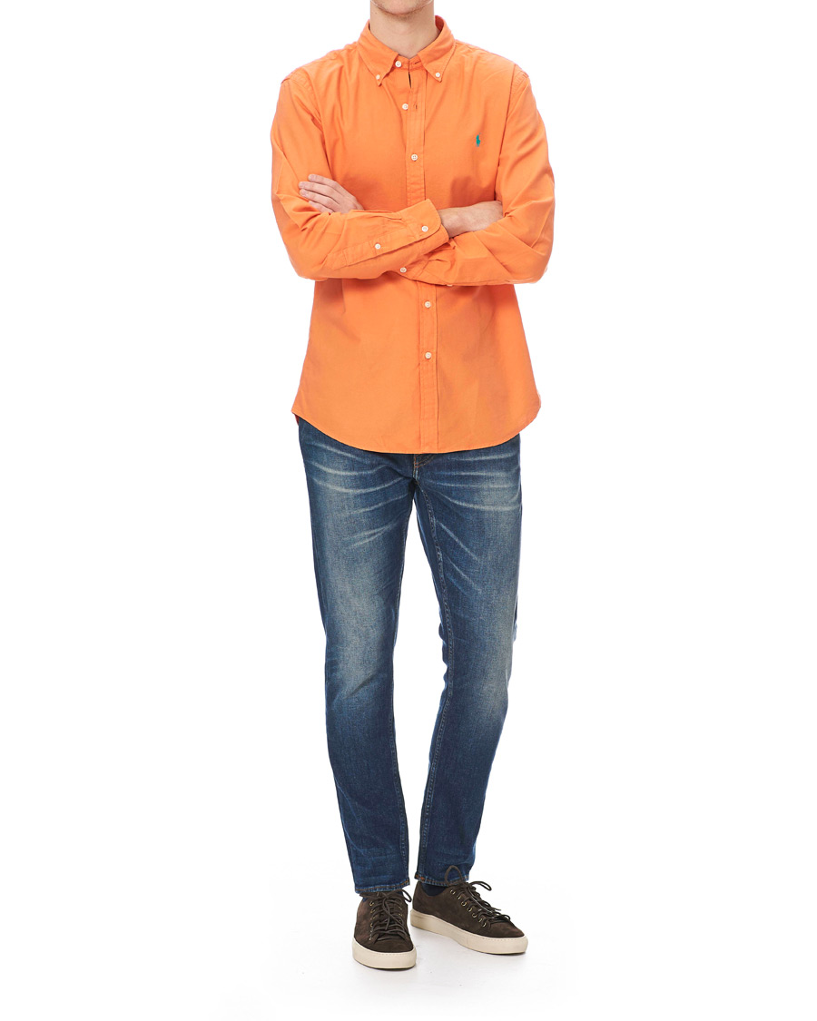 Herre | Skjorter | Polo Ralph Lauren | Slim Fit Garment Dyed Oxford Shirt Orange