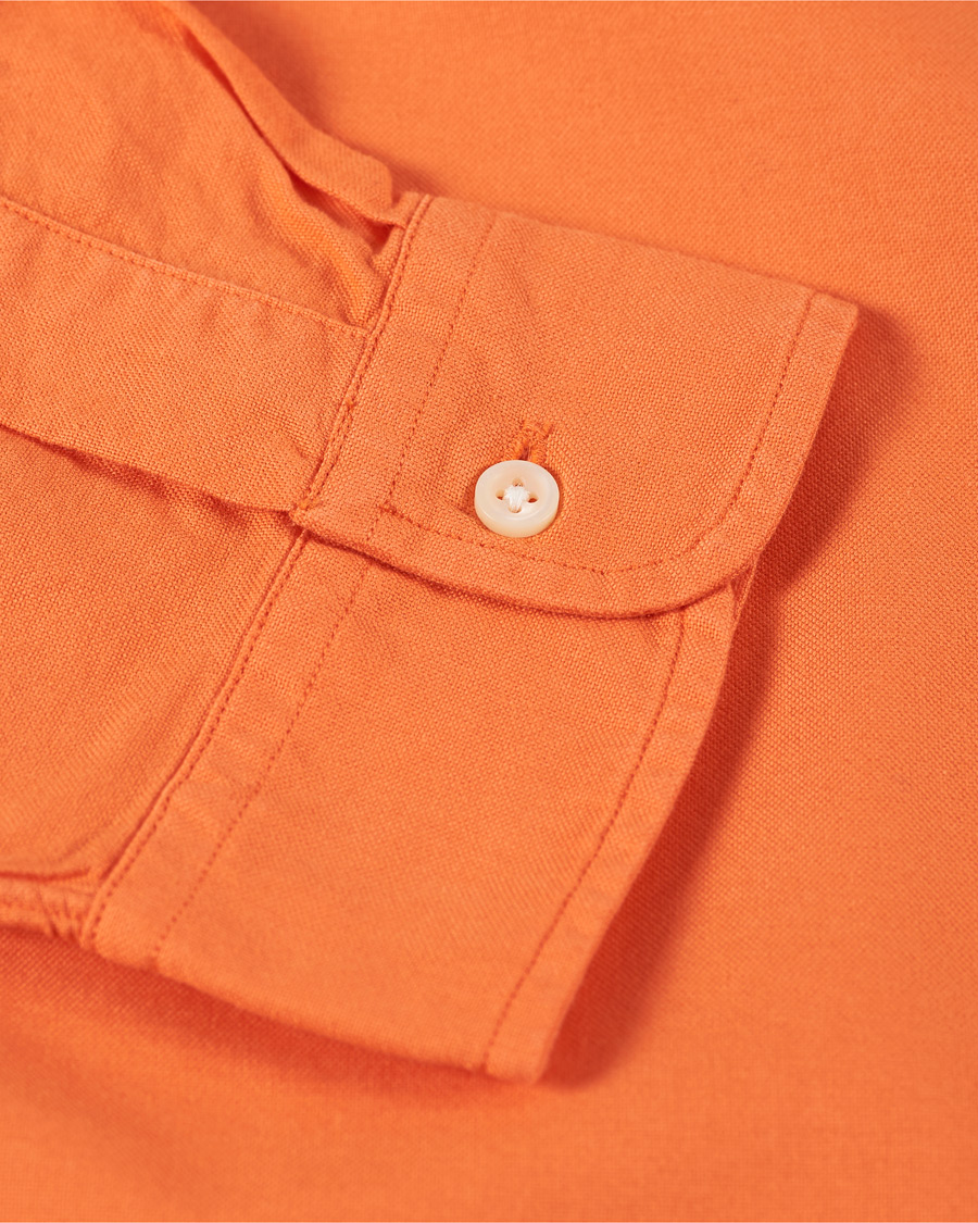 Herre | Skjorter | Polo Ralph Lauren | Slim Fit Garment Dyed Oxford Shirt Orange