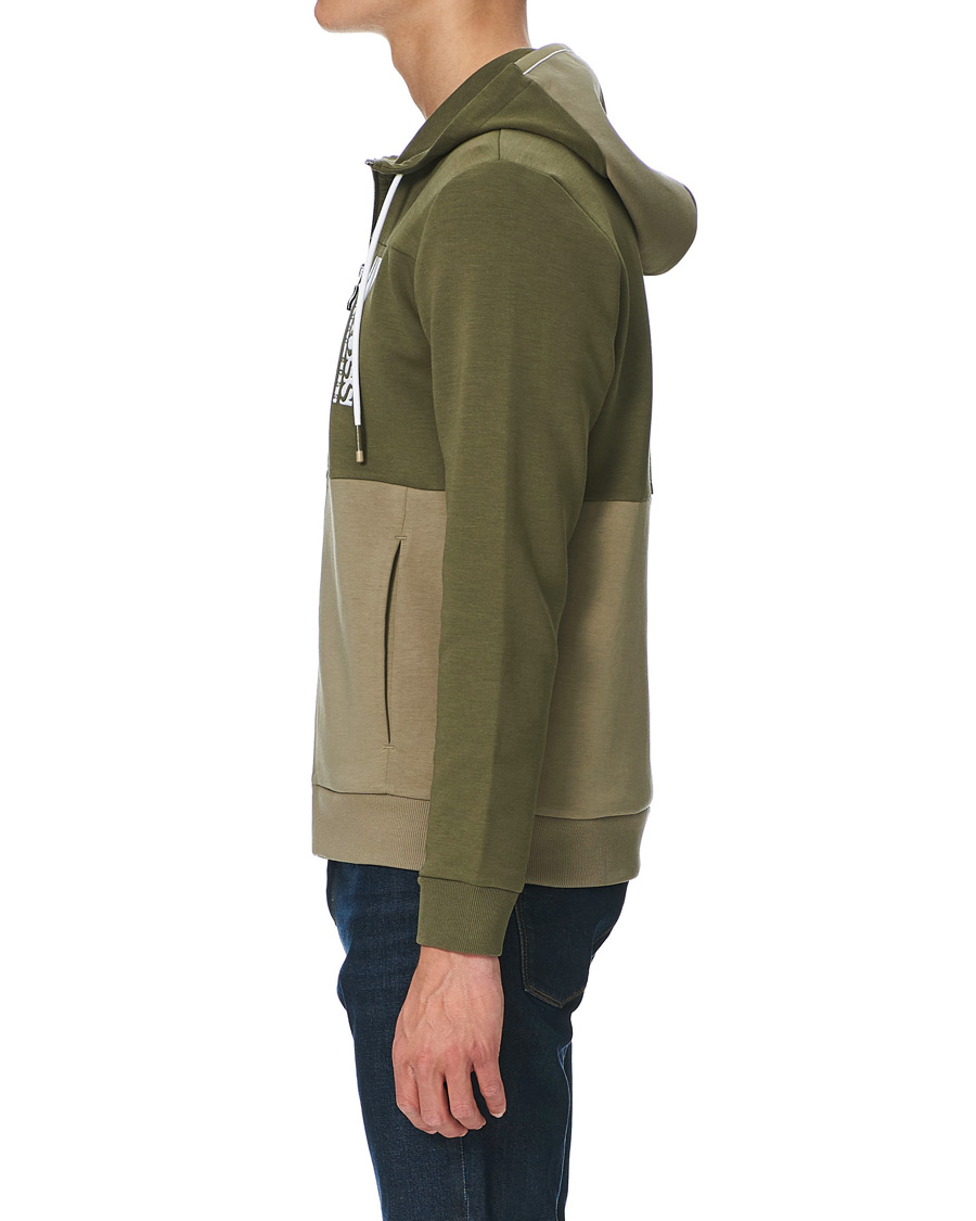 Herre | Gensere | BOSS GREEN | BOSS Athleisure Saggy Full Zip Hoodie Dark Green