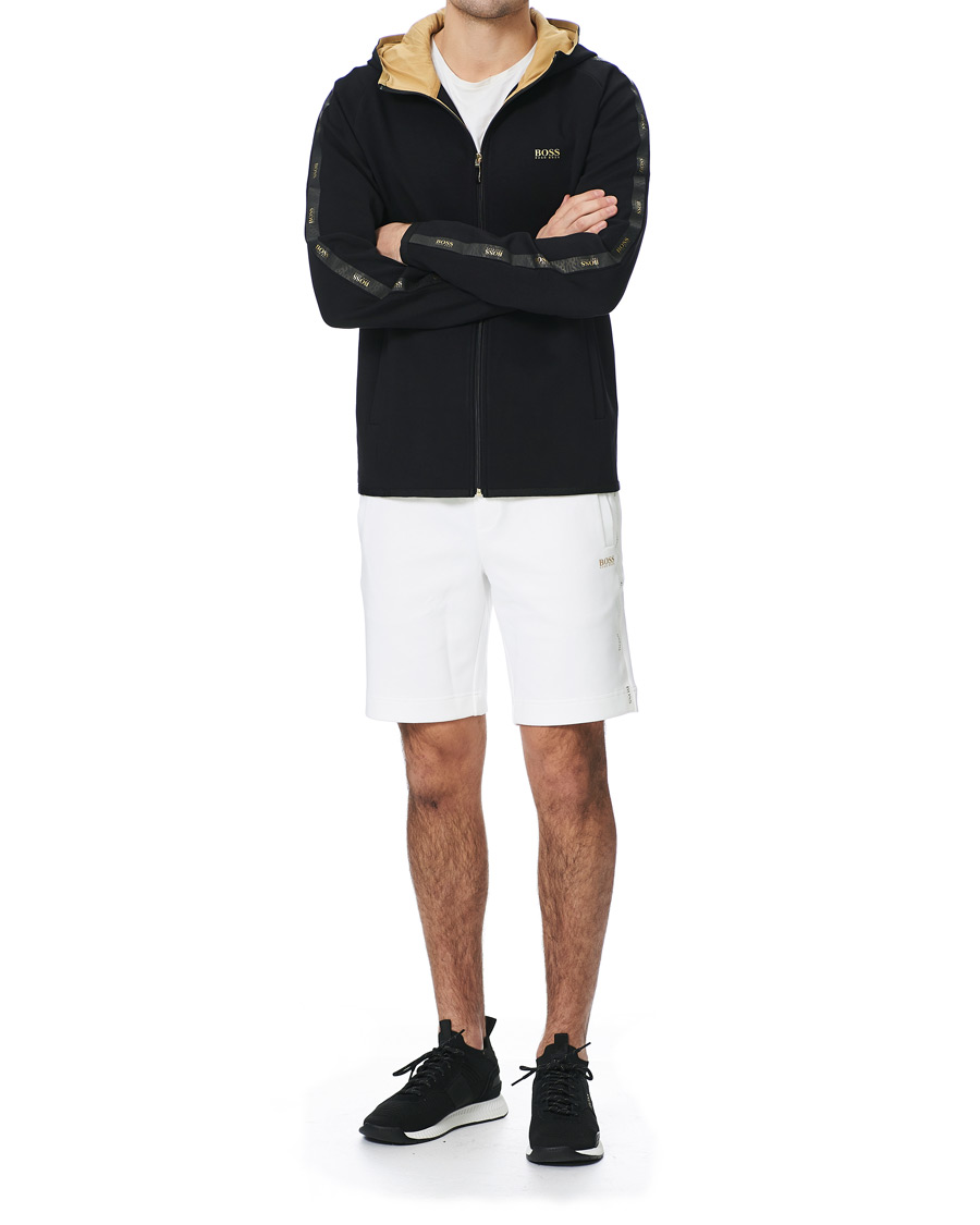 Herre | Gensere | BOSS GREEN | BOSS Athleisure Saggy Taped Full Zip Hoodie Black