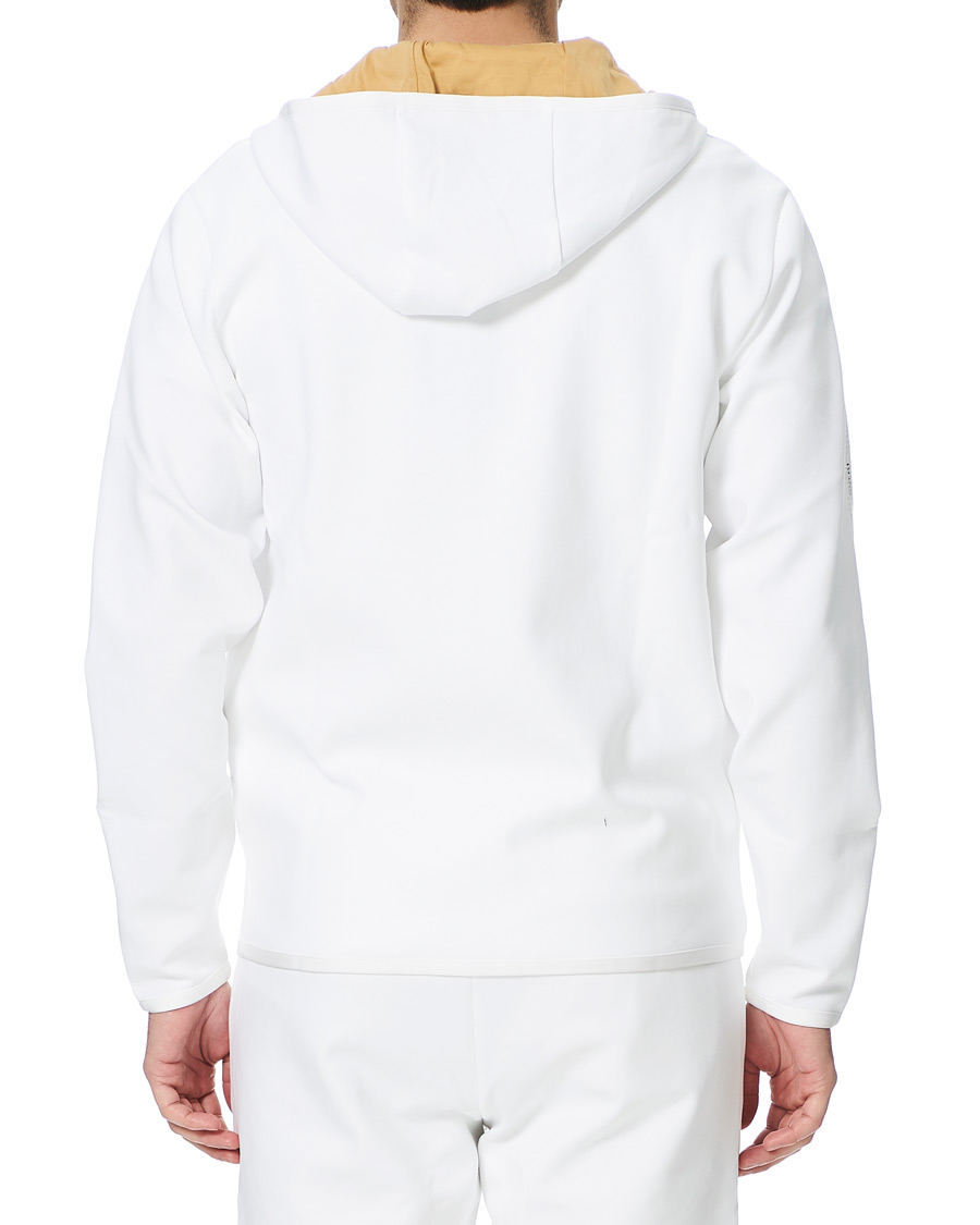Herre | Gensere | BOSS GREEN | BOSS Athleisure Saggy Taped Full Zip Hoodie White