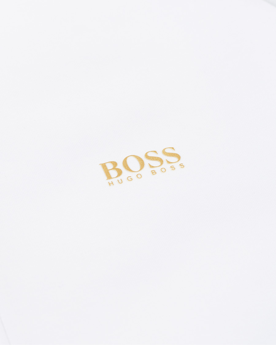 Herre | Gensere | BOSS GREEN | BOSS Athleisure Saggy Taped Full Zip Hoodie White