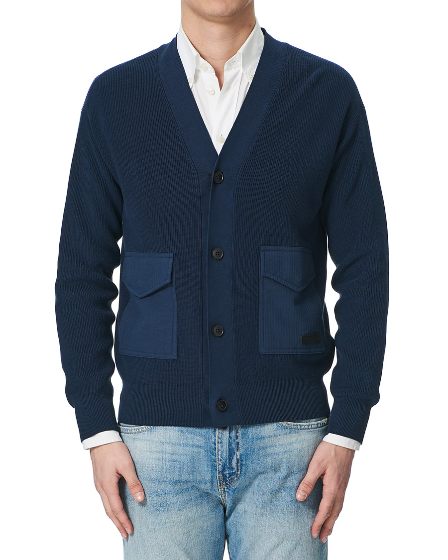 Herre | Gensere | BOSS ORANGE | BOSS Casual Kardione Knitted Cardigan Dark Blue