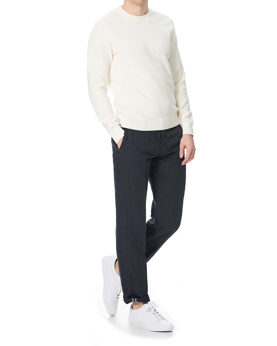 Herre | Bukser | BOSS BLACK | BOSS Crigan Linen Pants Dark Blue