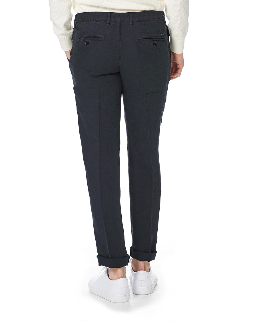 Herre | Bukser | BOSS BLACK | BOSS Crigan Linen Pants Dark Blue