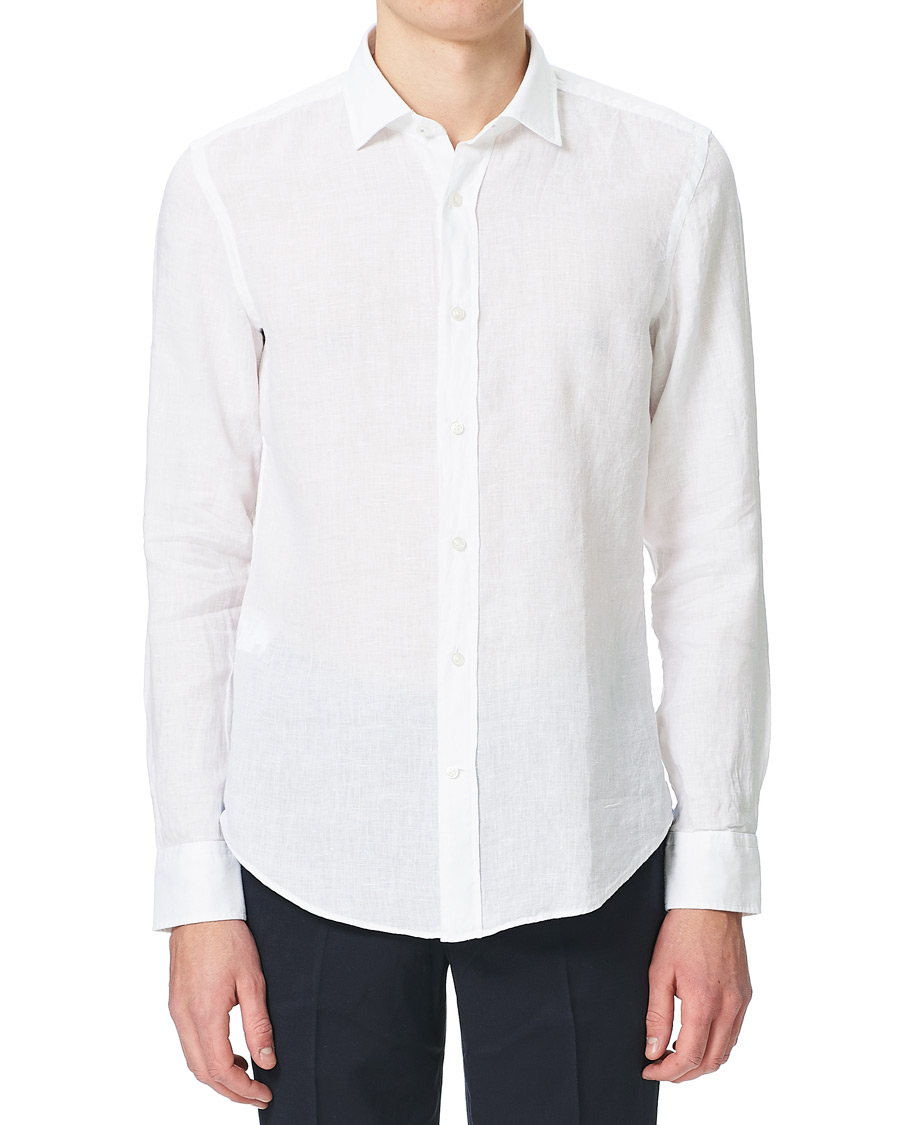 Herre | Skjorter | BOSS BLACK | BOSS Joy Linen Shirt White