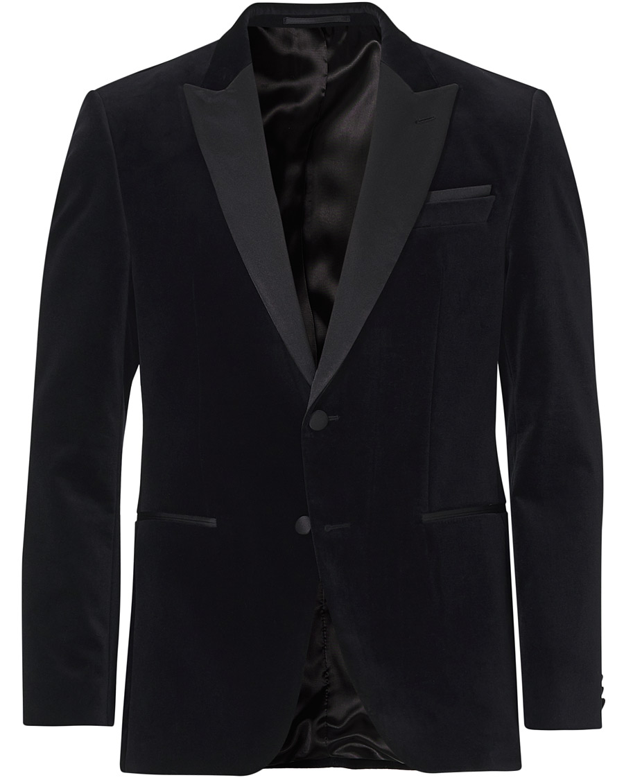 Herre | Dressjakker | BOSS BLACK | BOSS Helward Velvet Smoking Jacket Black