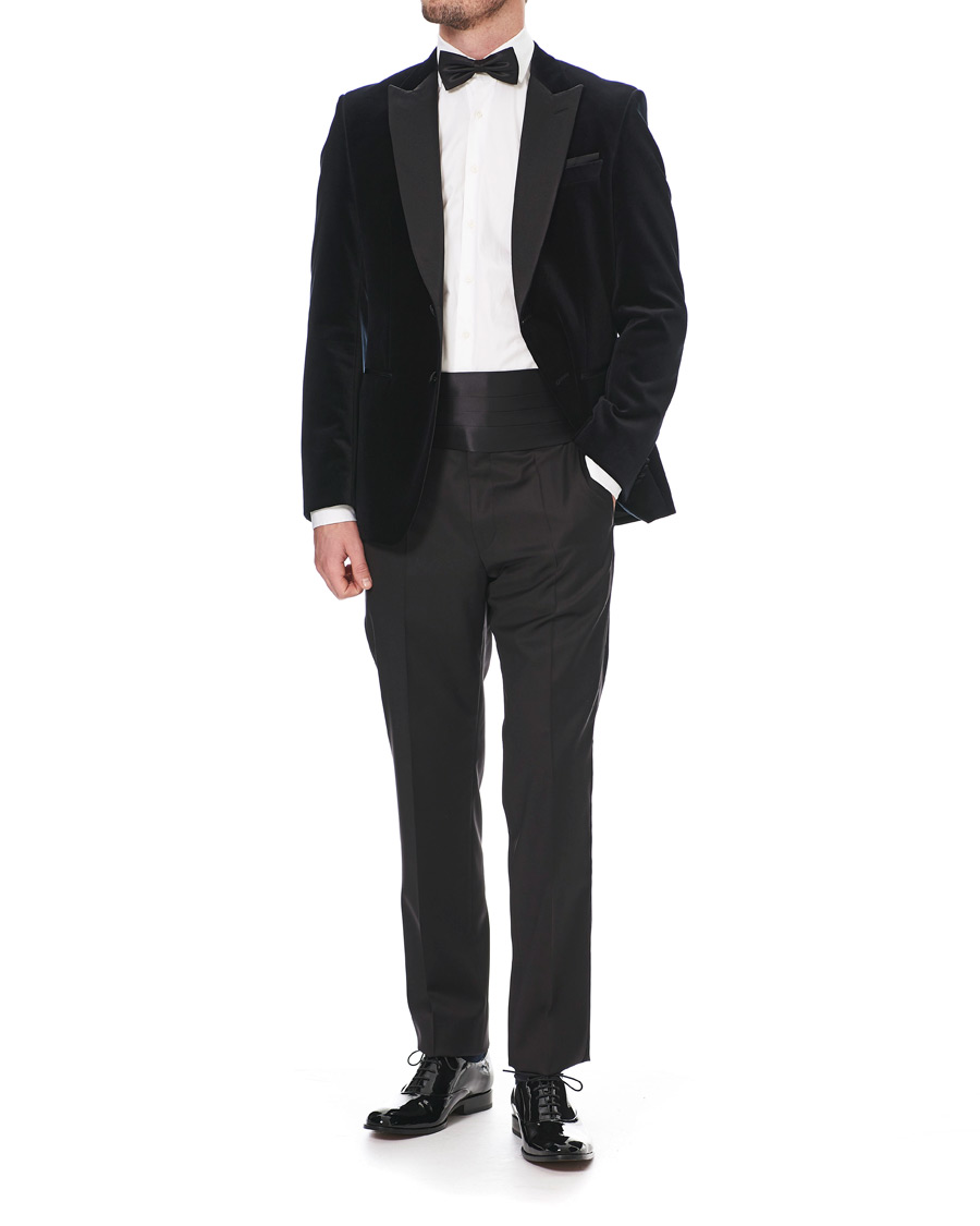 Herre | Dressjakker | BOSS BLACK | BOSS Helward Velvet Smoking Jacket Black