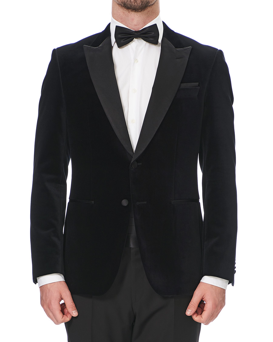 Herre | Dressjakker | BOSS BLACK | BOSS Helward Velvet Smoking Jacket Black