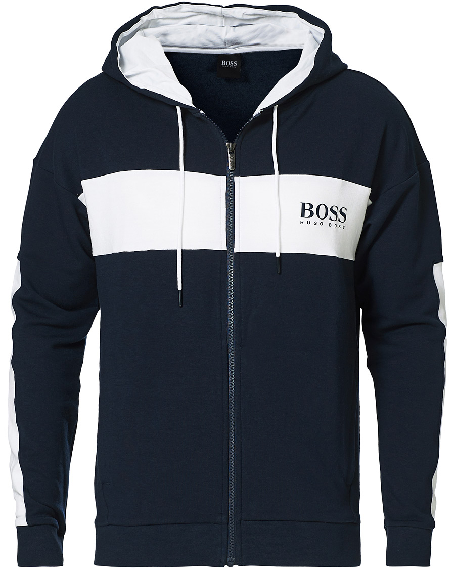 Herre | Gensere | BOSS BLACK | BOSS Full Zip Hoodie Jacket Dark Blue