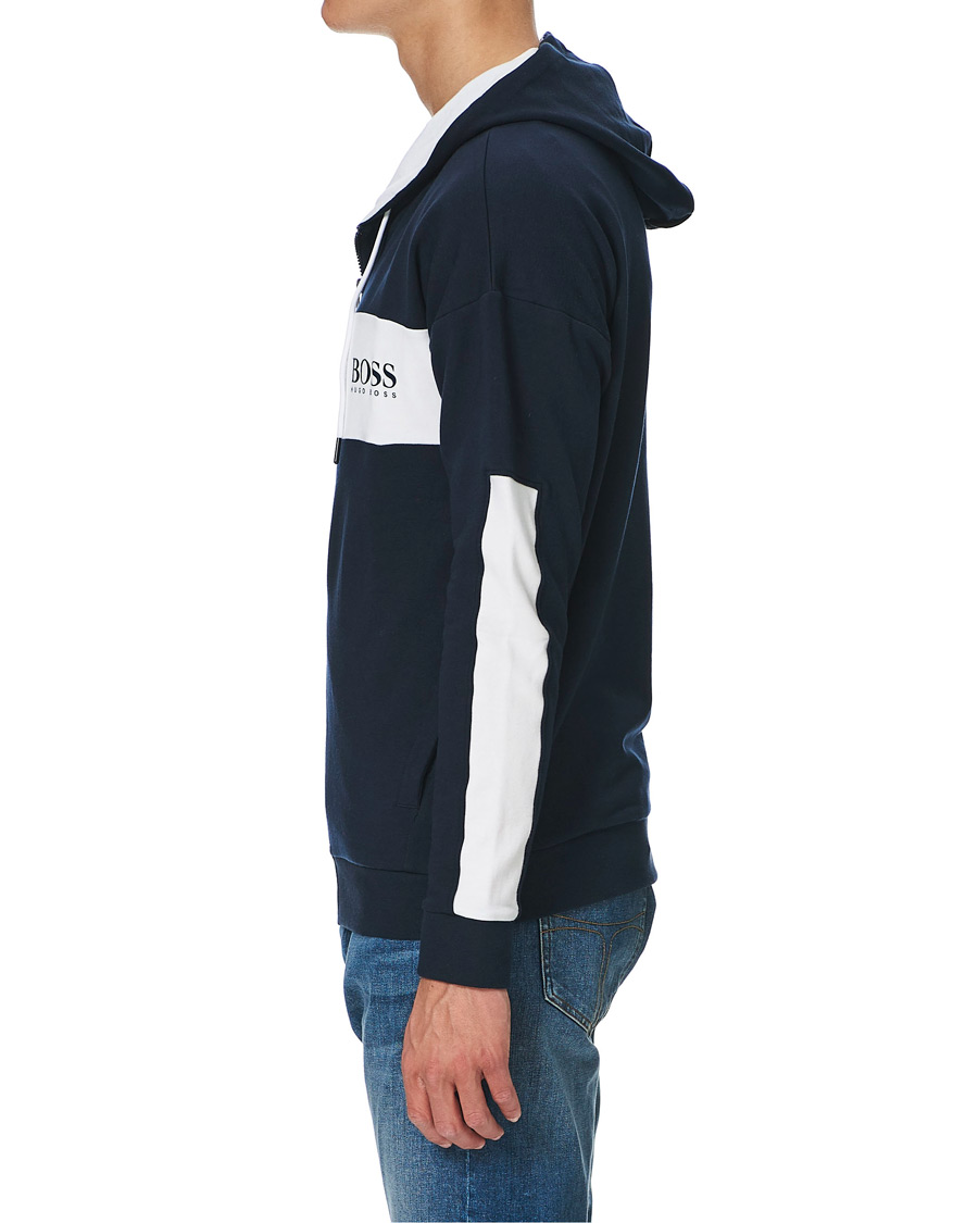 Herre | Gensere | BOSS BLACK | BOSS Full Zip Hoodie Jacket Dark Blue