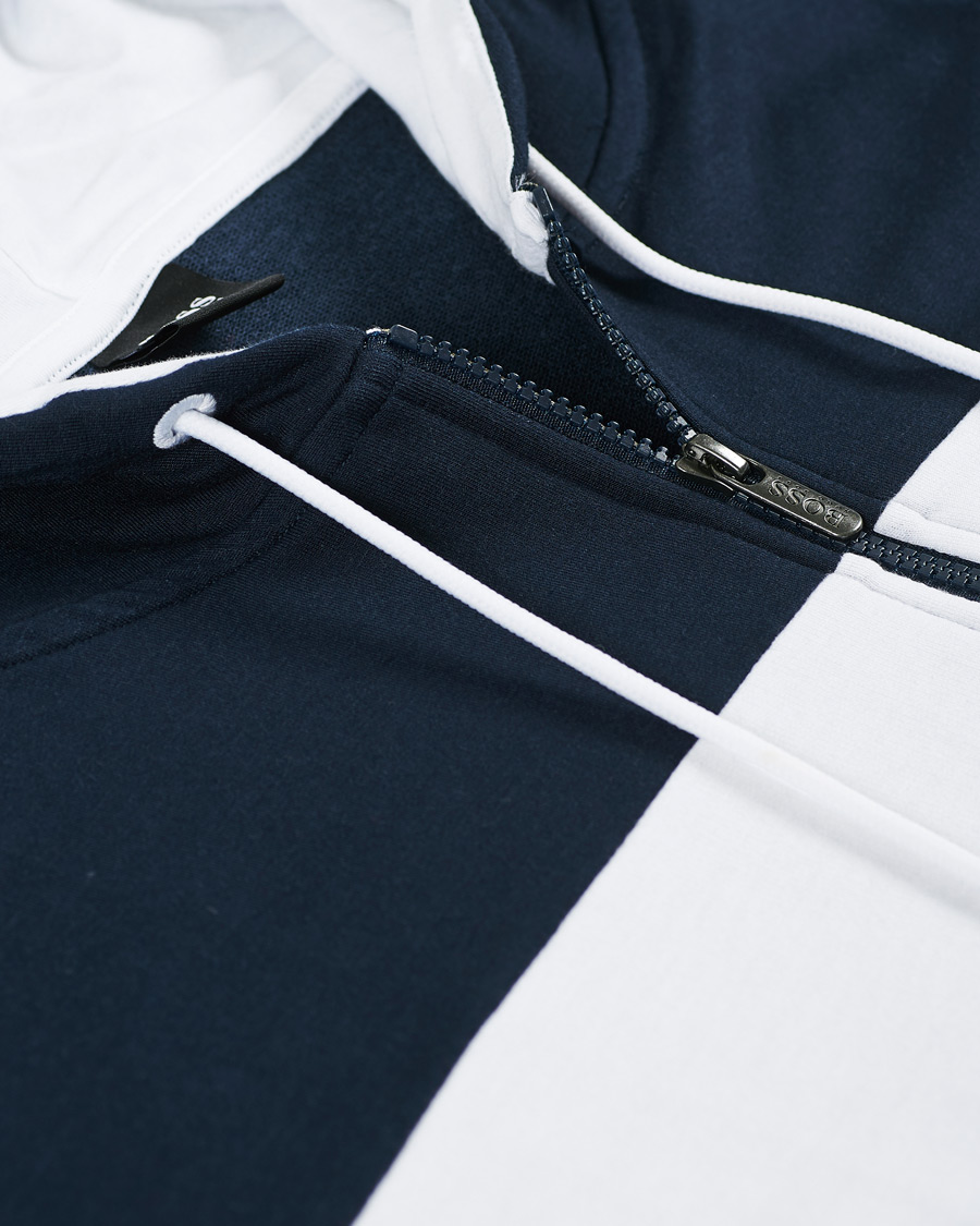 Herre | Gensere | BOSS BLACK | BOSS Full Zip Hoodie Jacket Dark Blue
