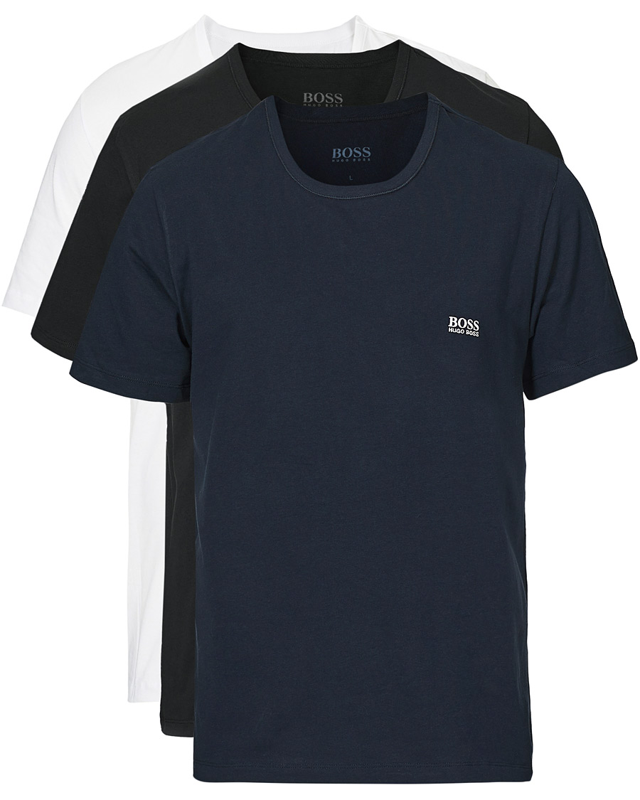 Herre | T-Shirts | BOSS BLACK | BOSS 3-Pack Crew Neck Tee Navy/Black/White