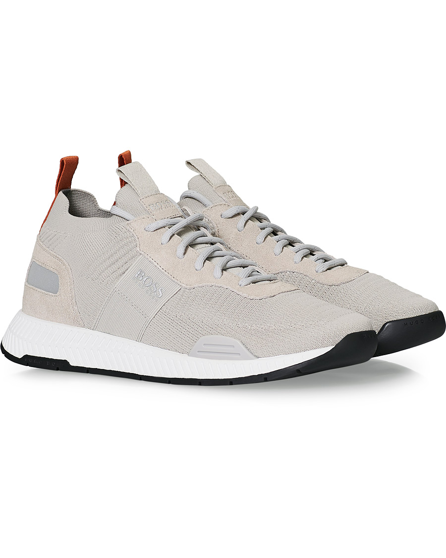 Herre | BOSS Titanium Mesh Running Sneaker Light Beige | BOSS BLACK | BOSS Titanium Mesh Running Sneaker Light Beige
