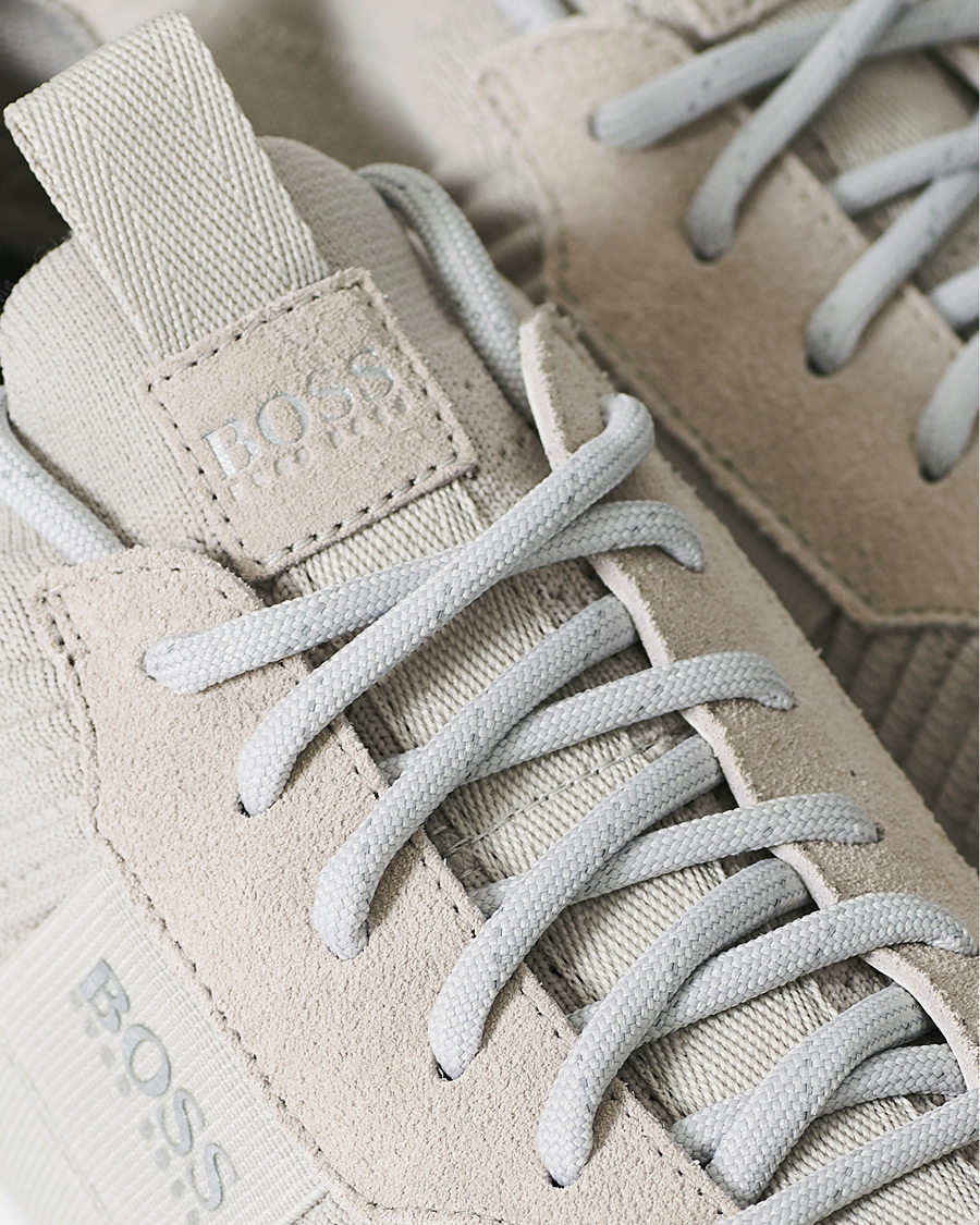 Herre | BOSS Titanium Mesh Running Sneaker Light Beige | BOSS BLACK | BOSS Titanium Mesh Running Sneaker Light Beige
