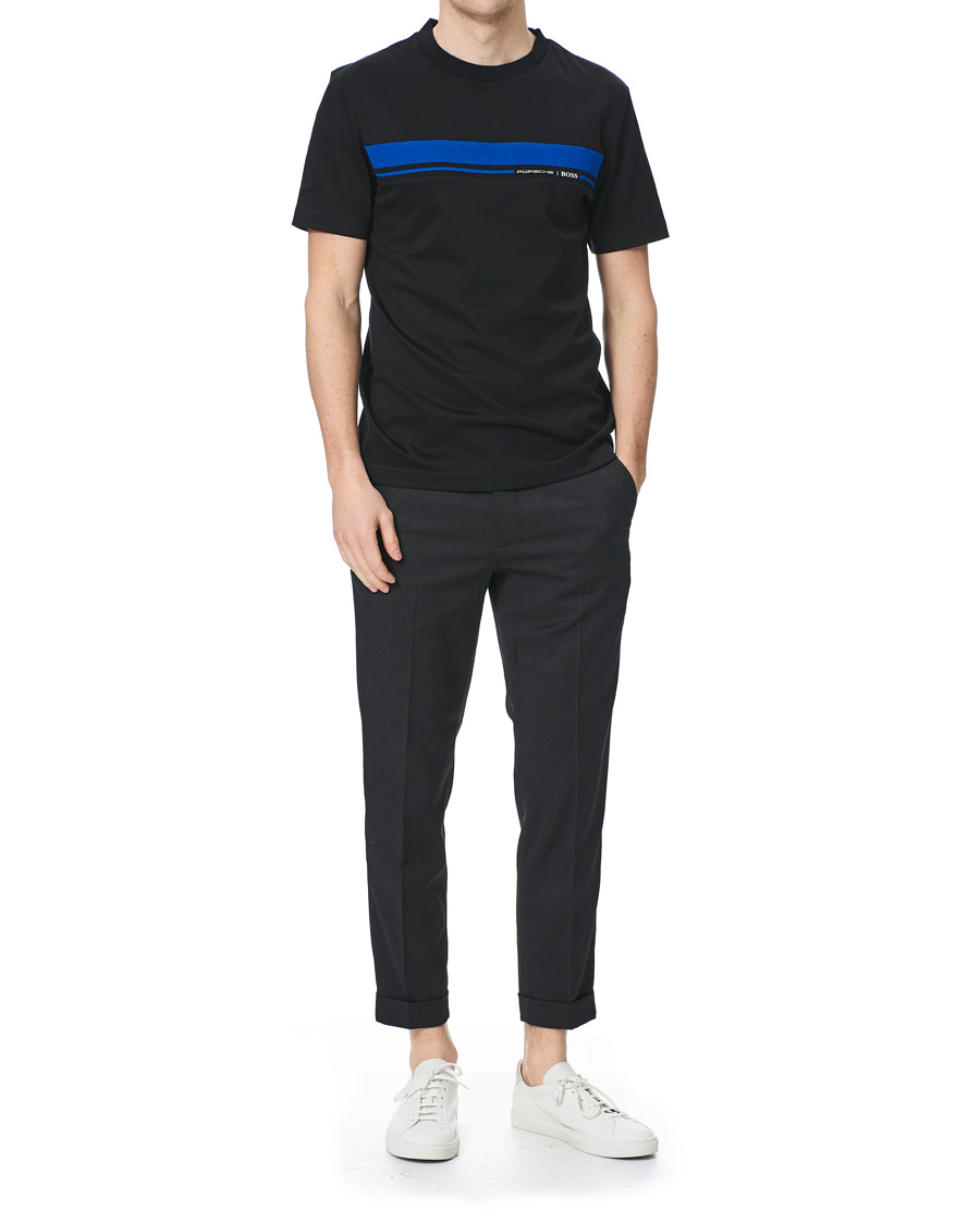 Herre | T-Shirts | BOSS BLACK | BOSS Porsche Capsule Tiburt Crew Neck Tee Black