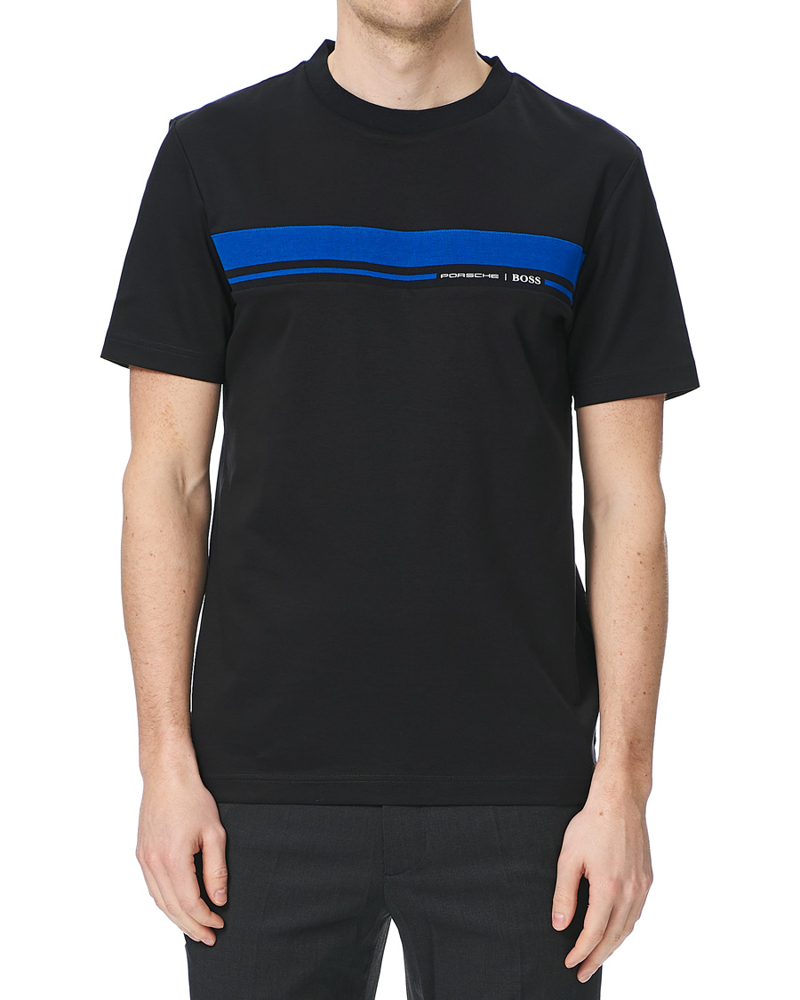 Herre | T-Shirts | BOSS BLACK | BOSS Porsche Capsule Tiburt Crew Neck Tee Black