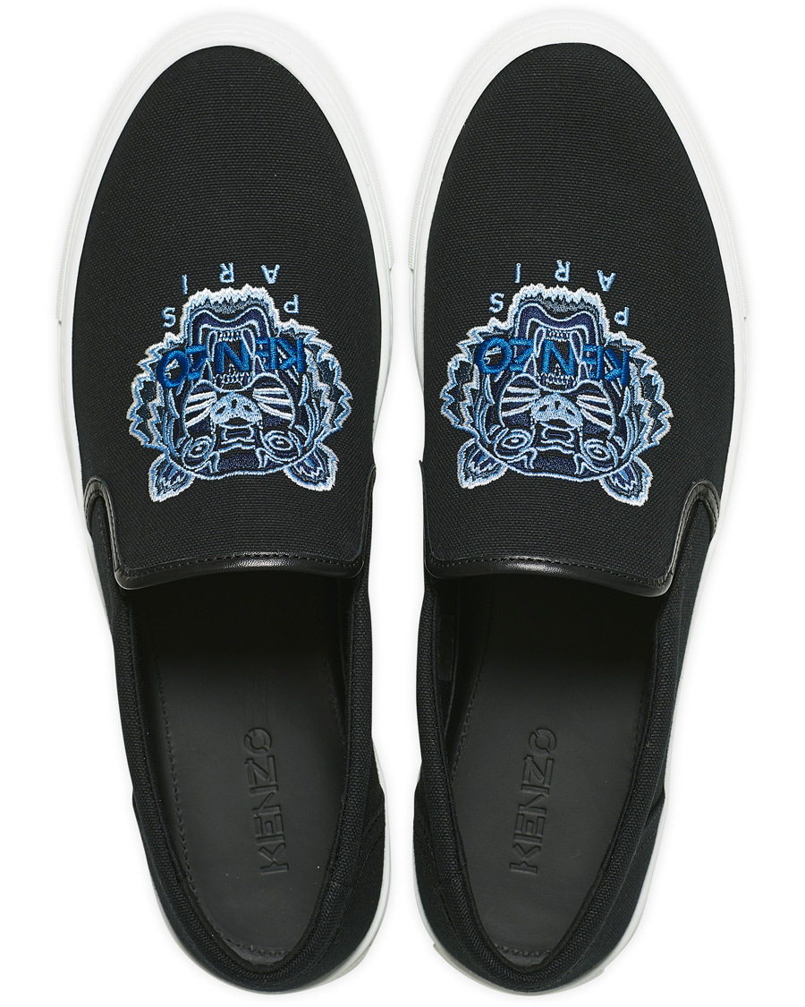 Herre | KENZO Tiger Slip On Sneaker Black | KENZO | Tiger Slip On Sneaker Black
