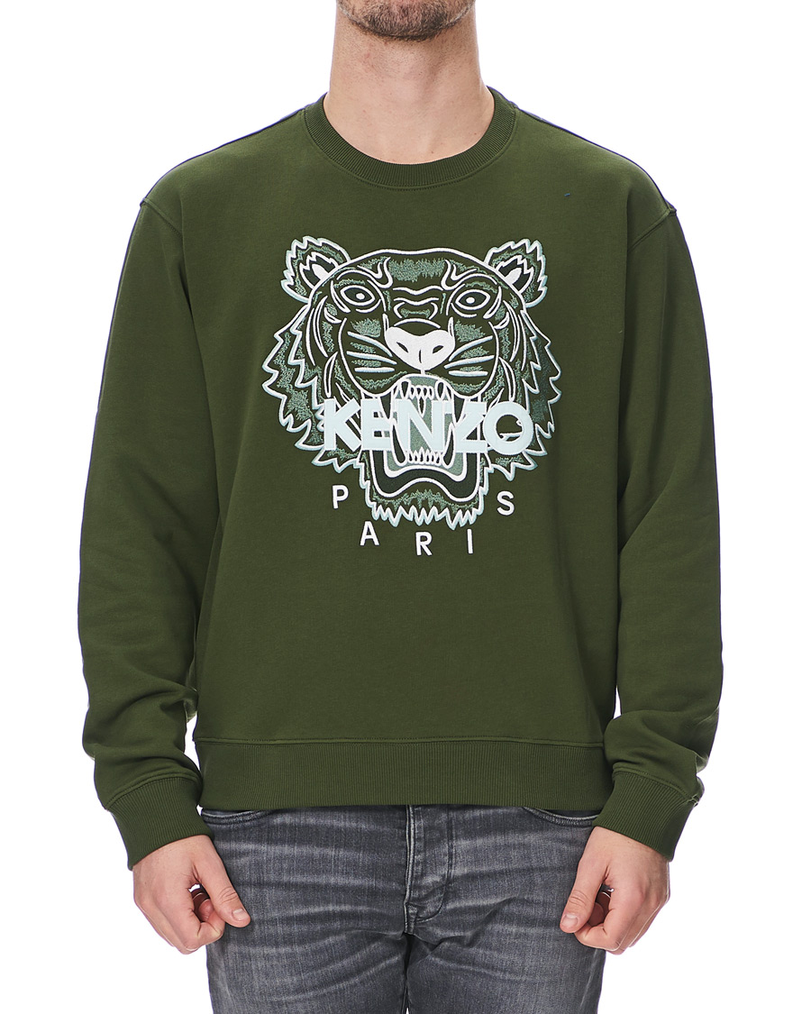 Herre | Gensere | KENZO | Tiger Crew Neck Sweatshirt Dark Khaki