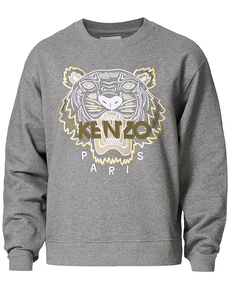 Herre |  | KENZO | Tiger Crew Neck Sweatshirt Dove Grey